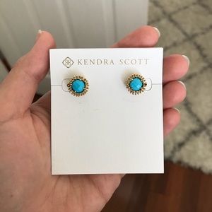 Kendra Scott Turquoise Carly Stud Earrings